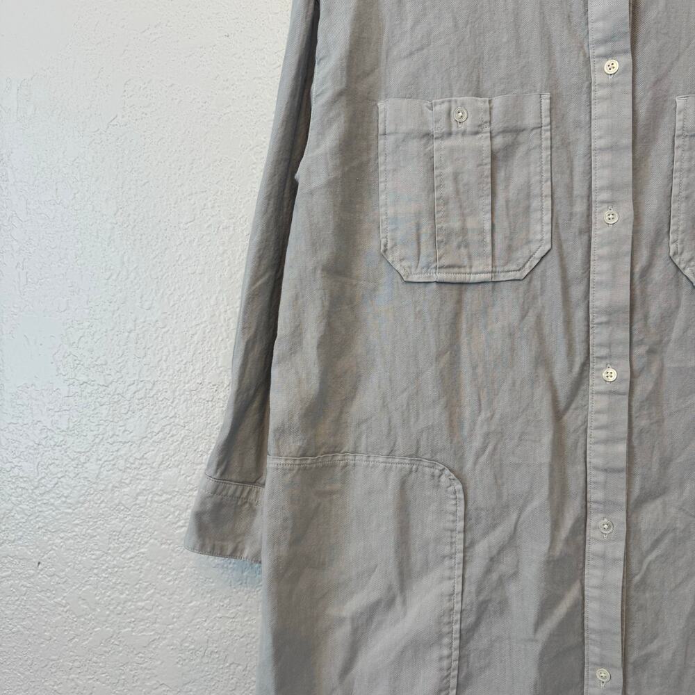 James Perse Los Angeles Gray Cotton Utility Shirt Dress WLAC6541 Size 2 / US M - Picture 3 of 7